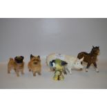 Collection of Beswick Pigs, Dogs, Bird and Pony