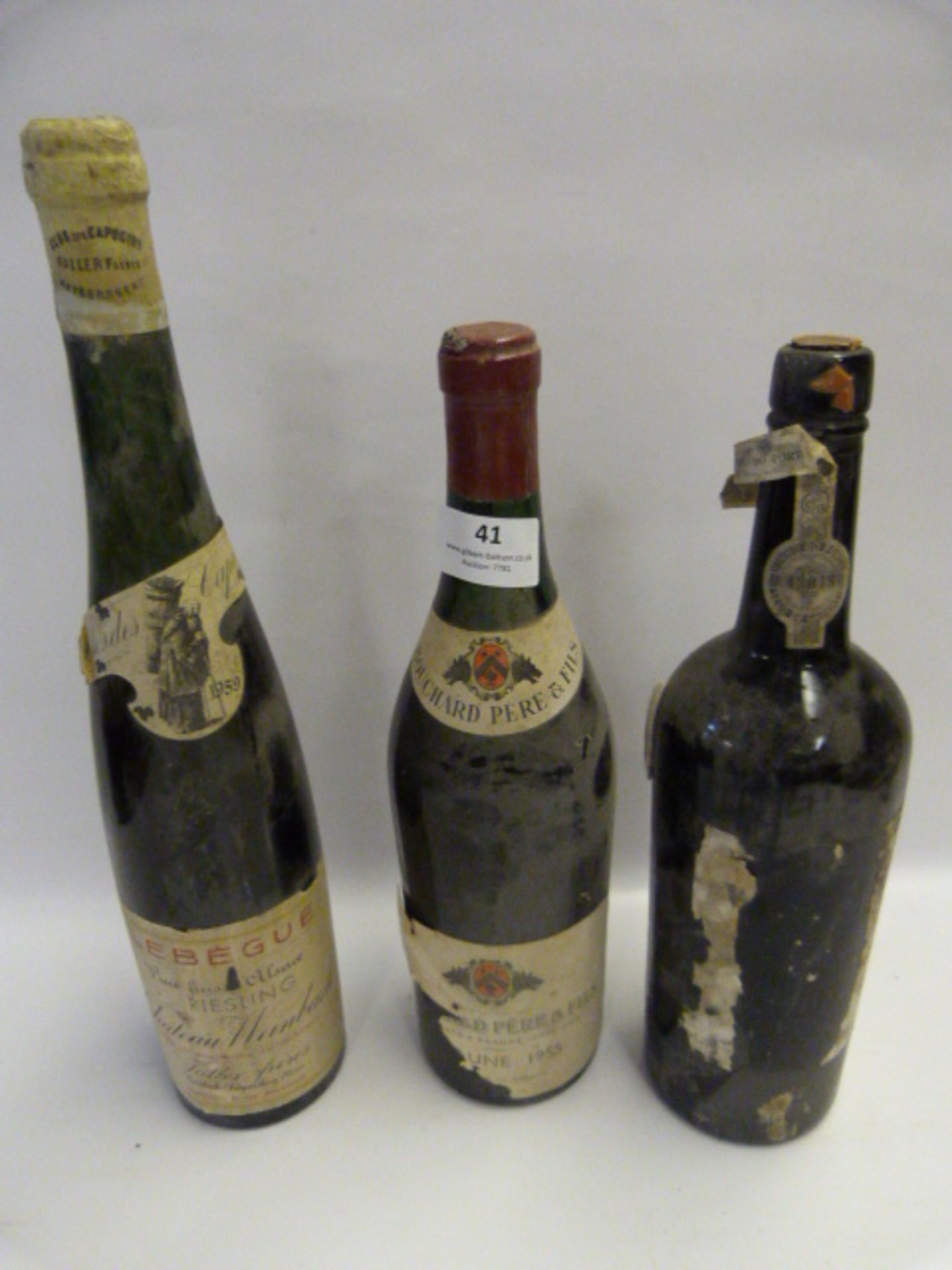 Three Vintage Bottles of Wine