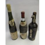 Three Vintage Bottles of Wine