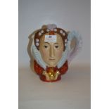 Staffordshire Toby Jug "Queen Elizabeth I"