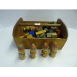 Wooden Toy Blocks and Skittles