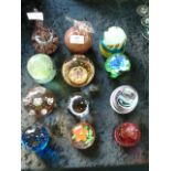 Twelve Glass Paperweights