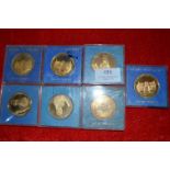 Collection of Seven William Wilberforce Bronze Coins