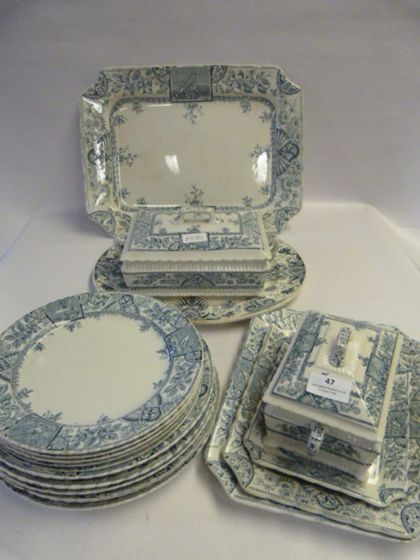 Blue and White Meat Plates, Dinner Plates, Etc