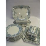 Blue and White Meat Plates, Dinner Plates, Etc