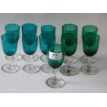 Collection of Victorian Drinking Coloured Glassware