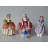 Royal Doulton Figurines "Sissy", "Goody Two Shoes", "Ivy" and "Elaine"