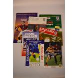 Seven England Football Programmes