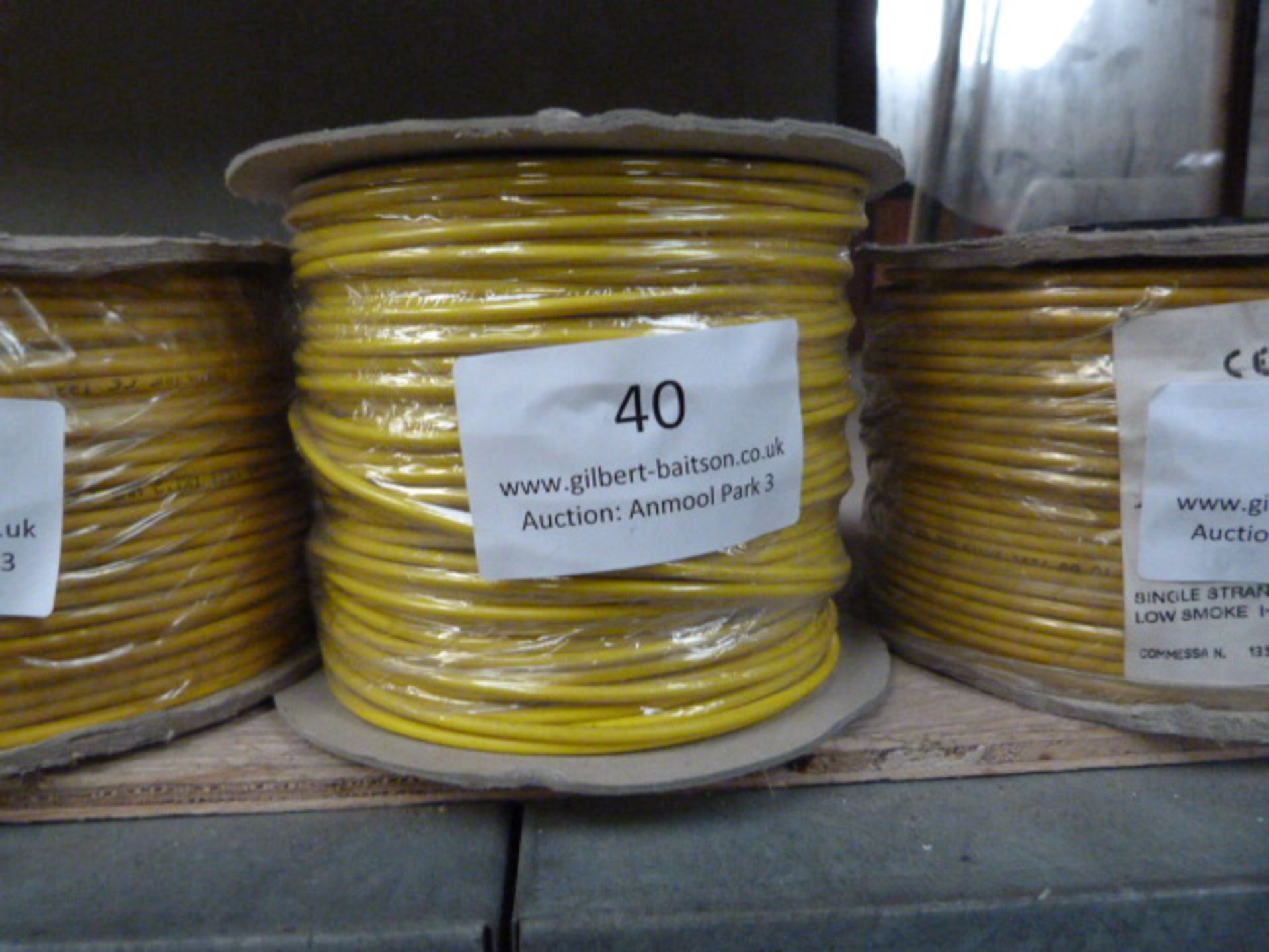 *100m of 6491X 1.5mm Yellow Cable