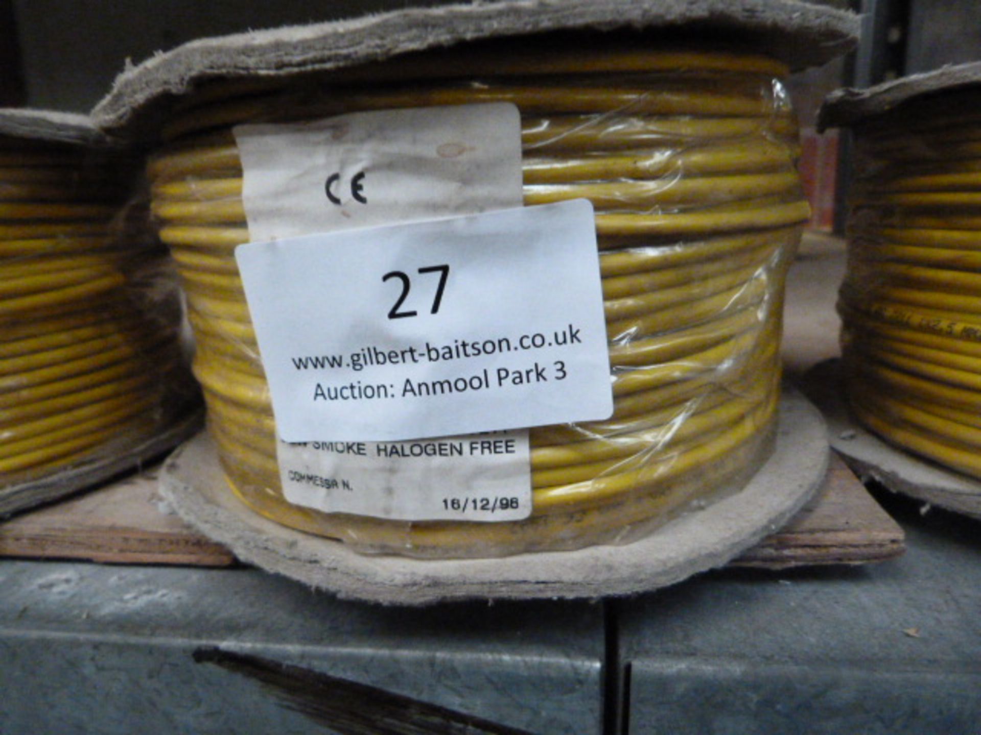 *100m of 6491B 2.5mm Yellow Cable