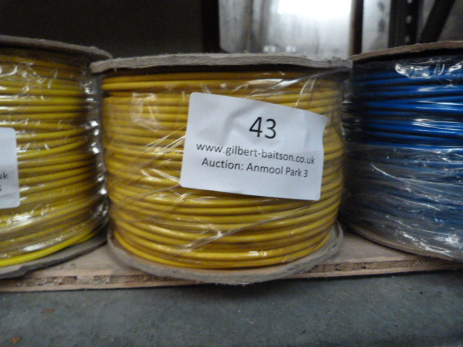 *100m of 6491X 1.5mm Yellow Cable