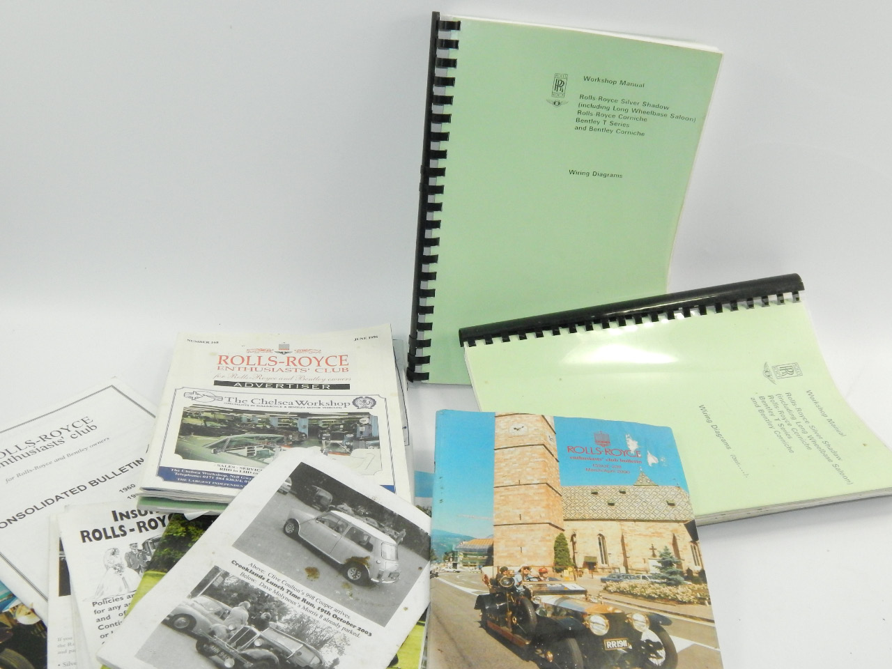 Rolls Royce Interest, including workshop manuals for Silver Shadow, Corniche, Bentley T, etc,