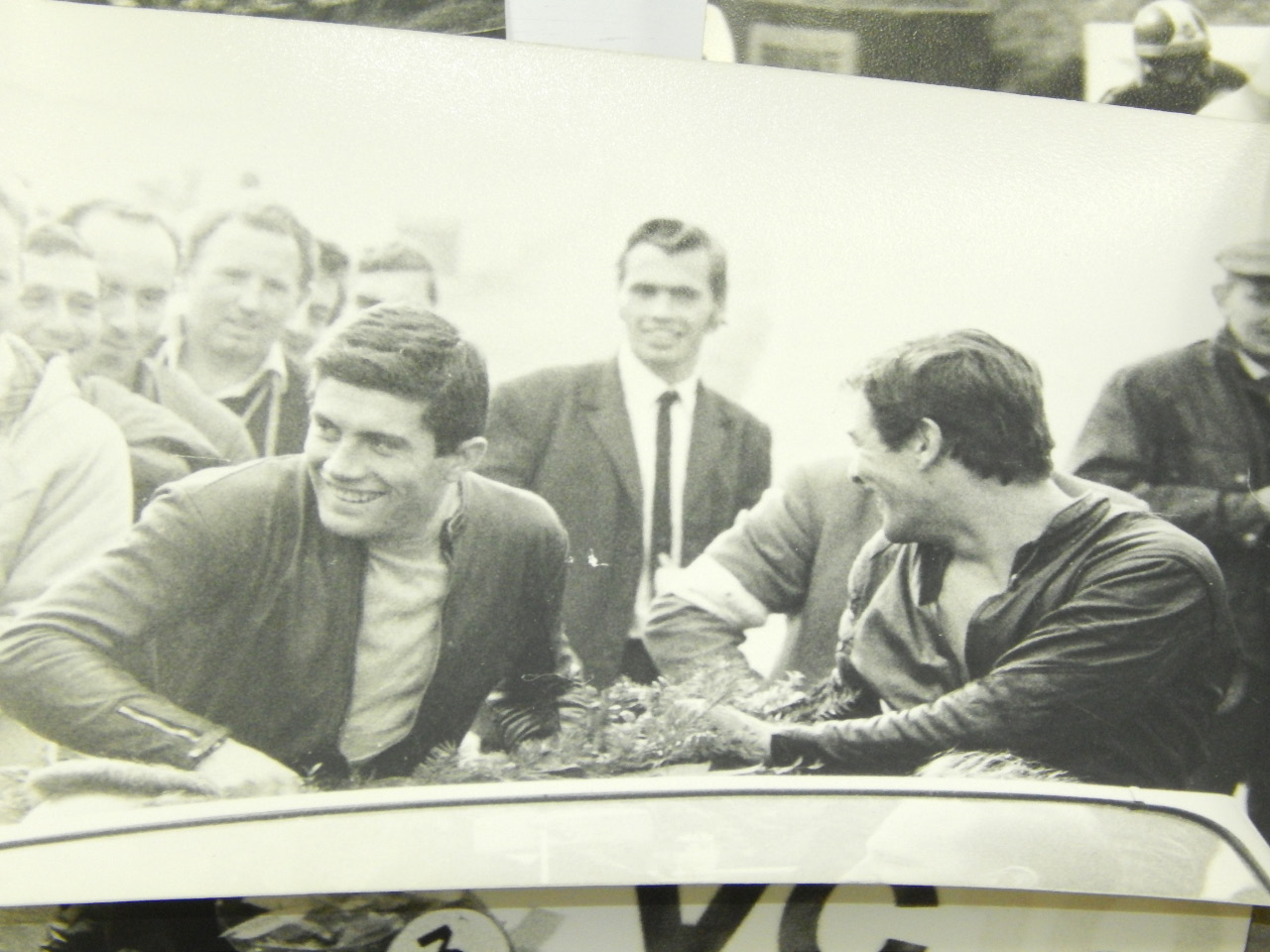 Black and white photographs from the 1960's of motor cycle racing. - Image 2 of 6