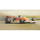 After Wayne Vickery. James Hunt, British Pride, limited edition colour print No.20/550, signed in