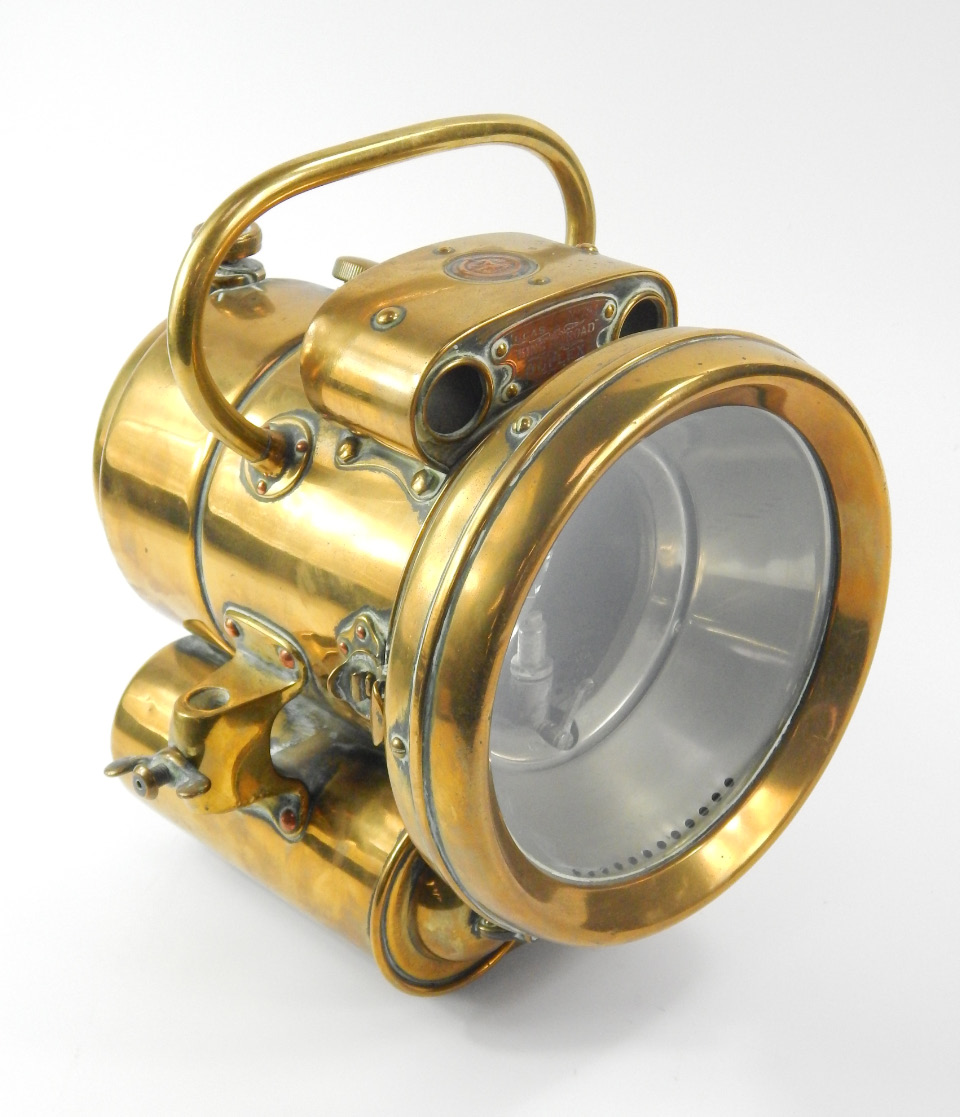 A Lucas King of the Road No 794 single self generating Duplex acetylene headlamp, to suit steam