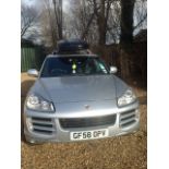 A Porsche Cayenne, GF58 OPV, diesel estate or SUV, five door, with six speed tiptronic automatic
