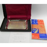 A Queen Elizabeth II Silver Jubilee tray, limited edition 376/2500, boxed with certificate, and a