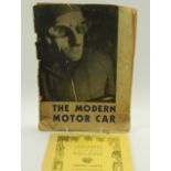 The Modern Motor Car. A Shell Lubricating Oil instruction book with sectional display colour prints,