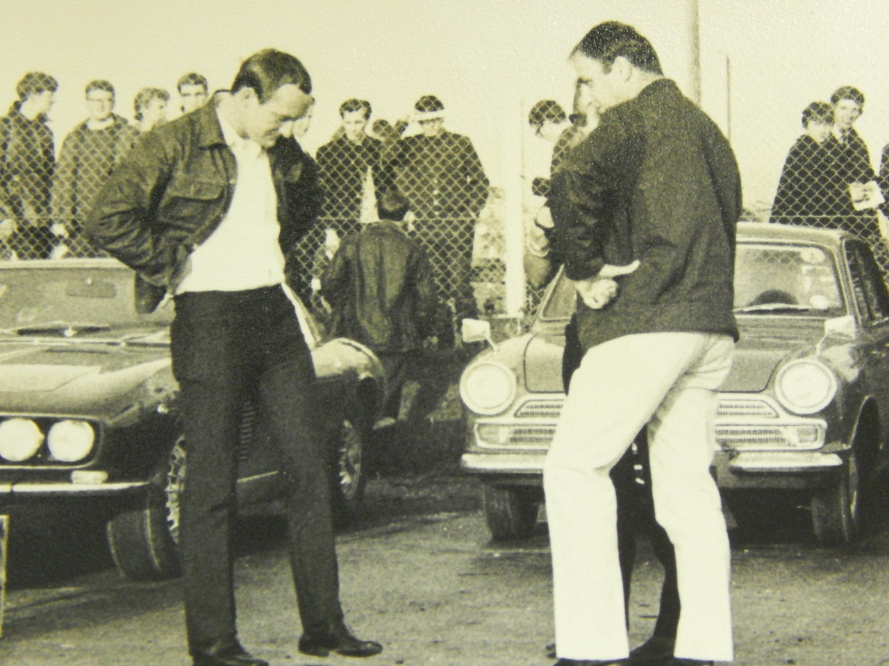 Black and white photographs from the 1960's of motor cycle racing. - Image 3 of 6