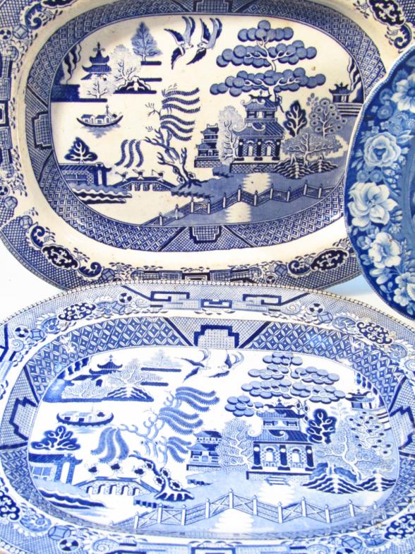 Various blue and white transfer printed wares, to include 19thC and later, a Riley's semi china blue - Image 5 of 5