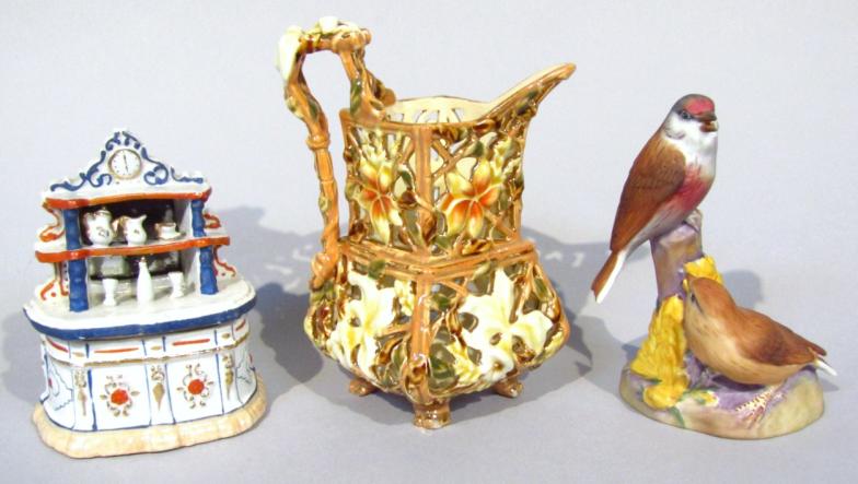Various 20thC china, to include a Royal Worcester bird group Linnets, no. 8365, 13cm high, a W
