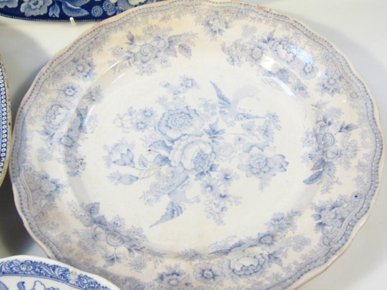 Various blue and white transfer printed wares, to include 19thC and later, a Riley's semi china blue - Image 3 of 5
