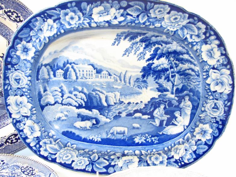 Various blue and white transfer printed wares, to include 19thC and later, a Riley's semi china blue - Image 4 of 5