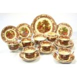A 20thC Royal Staffordshire Clarice Cliff Rural Scenes part tea service, to include serving plate