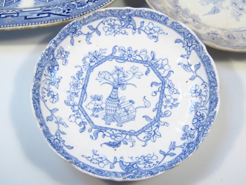 Various blue and white transfer printed wares, to include 19thC and later, a Riley's semi china blue - Image 2 of 5