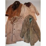 Various winter jackets, to include lamb's wool suede quarter length various others and various