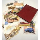 Various early 20thC and later postcards, all train related to include Southern 910 Merchant