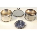 Various silver, to include an 1888 crown in a pin back brooch setting, 5.5cm high, miniature