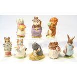 Various Royal Albert Beatrix Potter figures, to include Mrs Flopsy Bunny, 12cm high, Mrs Ribby,