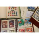 Various Royal Mail postcards, to include 9p European Assembly Election card, world used stamps,