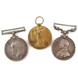 A WWI medal group, comprising Campaign, Victory and Bravery In The Field medals awarded to 290146