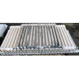 *Various metal radiators, to include one with 14 sections, with metal fittings, 74cm wide, and a