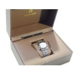 An Aigner Swiss made wristwatch, with chrome plated bracelet and 3cm wide dial with Arabic