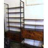 A retro design Ladderax display cabinet,