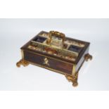 A Regency rosewood Boulle desk stand dish, 36cm x 29cm.