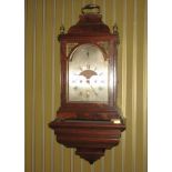 A George III style mahogany cased bracket clock, the silvered dial signed Henry Overall, Dover, with