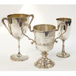 A George VI silver twin handled trophy, presentation engraved Uasin Gishu Gymkhana Club Prince of