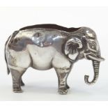 An Edward VII silver novelty pin cushion, modelled as an elephant, Adie & Lovekin Ltd, Birmingham