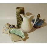 Various 19thC and later china pottery, transfer printed teapot, 14cm high, etc., (a quantity).