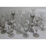 A quantity of 19thC drinking glasses.