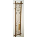 A 20thC Admiral Fitzroy's barometer, 105cm high.