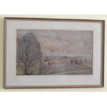 Joan M. Hargreaves (20thC). Farmstead, pastel, signed, 31cm x 52cm.