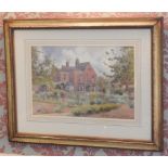 William Bartol Thomas (1877-1947). House and garden, watercolour, signed, 31cm x 47cm.