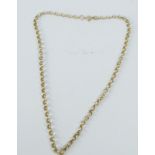A 9ct gold belcher neck chain, 9g.