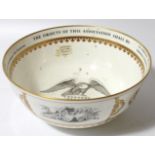 A 20thC Wedgwood bone china fruit bowl, 50th Anniversary of the Garden Club of America, transfer