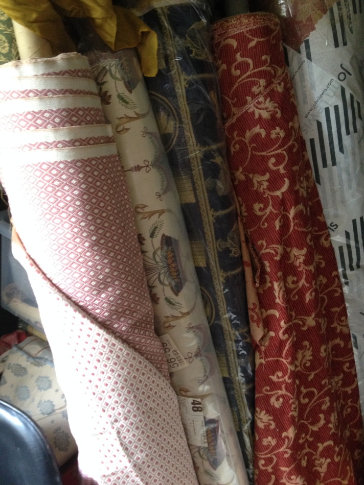 Upholstery materials, (quantity of rolls)